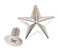 Septpenta 50 PCS Rivet Étoile, Rivets Étoile Argent 14mm Cuir, Goujons Rivet Étoile, Vis Goujons Rivet Vêtements Chaussures Décoration Sac À Main, Bouton À Goujon Rivet Alliage Zinc(Argent)