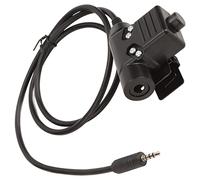 Septpenta Adaptateur U94 PTT, Adaptateur Militaire, Peut Être Pressé en Continu 30 000 à 50 000 Fois, Câble Résistant Au Froid en PU Résistant à La Traction, Adaptateur de Casque de Câble Portable