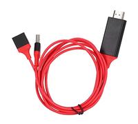 Septpenta AV Câble Adaptateur, Port HDmi pour La Lecture Vidéo, Affichage de l'image du Téléphone à La Télévision, TV HD Mi Universelle, Plug and Play 3D 1080P 60 Hz pour Tablettes Téléphoniques