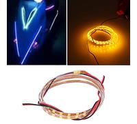 Septpenta Bande Lumineuse Flexible À LED 12 V, 35, 4 Pouces DIY Que Vous Voulez, Éclairage Ambiant Décoratif de 90 Pièces Lumineuses, Protection des Yeux, Pas de Scintillement(Orange)