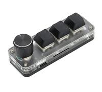 Septpenta Clavier à 3 Touches, Mini Clavier Portable à 3 Touches Rétroéclairé Rvb avec Bouton pour Jeux de Programmation de Bricolage Adapté à La Production de Musique de Jeu de Bureau