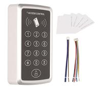 Septpenta Clavier de Contrôle D'accès, Prend en Charge Le Clavier D'accès de Sécurité d'une Capacité de 1000 Utilisateurs, avec 5 Cartes D'identité, Contrôleur D'accès Biométrique 125 KHz 12 V