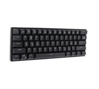 Septpenta Clavier de Jeu Mécanique, Clavier de Jeu Filaire 61 Touches, Rétroéclairage RVB, Clavier Mécanique À Interrupteur Bleu, Séparation des Câbles des Touches, Son Net, Réponse Rapide