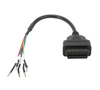 Septpenta Connecteur Femelle OBDII OBD2, 16 Broches K Can Line Diagnostic Jumper Tester Connecteur Pigtail Cordon Adaptateur De Câble pour Moto Voiture Camion