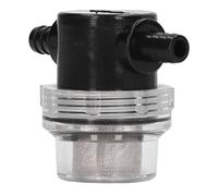 Septpenta Filtre de Pompe à Eau, avec Tamis Filtrant en Acier Inoxydable 50 Mailles, Connecteurs Barbelés Compatibles avec Les Tuyaux 3/8" et 1/2", Crépine Torsadée 1/2" pour Pompes DC 12 V 80 PSI