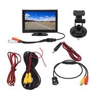Septpenta Kit de Système de Caméra de Recul, Moniteur de Recul Haute Définition À Écran Transparent de 5 Pouces avec Support À Ventouse, Moniteur de Recul Résistant Aux Intempéries et À Vue Large(Un)
