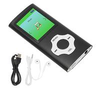 Septpenta Lecteur MP3, Lecteur de Musique MP3 avec Mémoire de 32 Go, Carte SD, Écran LCD Numérique Classique de 1, 8 Pouces, Lecteur de Musique MP3 pour Enfants avec Haut Parleur(Noir)