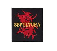 Sepultura Red Yellow Metal Band Écusson Patch en fer brodé sur accessoire