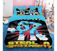 Sepustas Kids Meme 67 Linge de lit Italian Brainrot Six Seven 6 7 Housse de Couette en Microfibre pour Enfants, Ultra Douce 220 x 240 cm 2 Kissenbezüge (80 x 80 cm) mit Reißverschluss 133