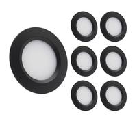 Sepzlly 12V Campervan Encastré LED Mont Plafond Lumières Dimmable Lumières Tache 3W 3000K Lumière Chaude Pour T4 T5 Caravane Bateau Yacht Caravane Cabine Sous CRI 92+ 6 Pièces Noir