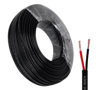 Sepzlly Câble Plat 2 Fils 2 x 1,5 mm², 12V/24V Câble Électrique Flexible Plat Rouge/Noir pour Remorque Automobile, Caravane Bateau Lumière Automobile 5M/16.4Pieds