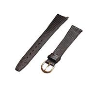 SEQLTWFC 12mm 14mm 16mm 17mm 18mm 19mm 20mm 21mm bracelet de montre Vintage lézard en relief veau véritable cuir mince et doux bracelet de montre((brown) gold buckle,21mm)