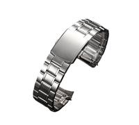 SEQLTWFC Bracelet De Montre Argenté 20 Mm/22 Mm Avec Extrémité En Arc, Compatible Avec Les Bracelets En Acier Inoxydable, For Montre De Sport, Bracelet De Plongée À Cinq Perles, Accessoires(20mm)