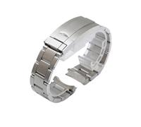 SEQLTWFC Bracelet de montre compatible avec Rolex SUBMARINER DAYTONA Yacht-Master GMT, fermoir à glissière, bracelet de montre en acier 904, 20 mm, 21 mm(Full Frosted Silver,21mm)