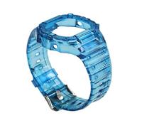 SEQLTWFC Bracelet de montre de sport de remplacement for hommes, compatible avec Casio DW5600 GW-B5600 GW-M5610, lunette modifiée, boîtier transparent(Jelly blue,For 5600 Series)