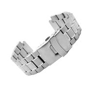 SEQLTWFC Bracelet de montre en acier inoxydable compatible avec la série G-SHOCK GST-B200 GST-B200D Bracelet de montre pour homme 24 x 16 mm Extrémité des oreilles Bracelet noir argenté Bande