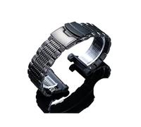 SEQLTWFC Bracelet de montre en acier inoxydable modifié for homme Casio 5635 GRB200 GR-B200, accessoire de montre(95 Black)