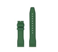 SEQLTWFC Bracelet de montre en caoutchouc fluoré compatible avec le téléviseur MIDO MULTIforT, modèle M049.526. Bracelet de montre 22 mm à articulation droite for homme.(Green-Nobuckle)