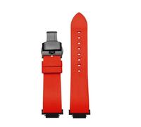 SEQLTWFC Bracelet de montre en caoutchouc fluoré GBA-800 FKM compatible avec Casio GBD-800 GMD-800 GMA-800 GA-800 for homme, bracelet de sport en silicone(Red black)