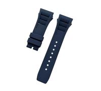 SEQLTWFC Bracelet de montre en caoutchouc naturel souple et coloré, 25 mm x 20 mm, étanche, compatible avec les bracelets de montre Richard Mille(Dark blue,25mm Black buckle)