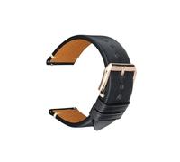SEQLTWFC Bracelet de montre en cuir véritable 18 mm, 20 mm, 22 mm, 24 mm, compatible avec Garmin Huawei Samsung Galaxy Man Women, bracelet de montre à dégagement rapide(Black RG Buckle,23mm)