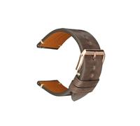SEQLTWFC Bracelet de montre en cuir véritable 18 mm, 20 mm, 22 mm, 24 mm, compatible avec Garmin Huawei Samsung Galaxy Man Women, bracelet de montre à dégagement rapide(Grey RG Buckle,18mm)