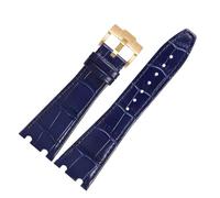 SEQLTWFC Bracelet de montre en cuir véritable compatible avec Audemars Piguet Royal Oak Offshore AP 15400/15500/26331, bracelet de rechange for homme et femme, 26 mm(Blue-G buckle)