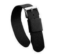 SEQLTWFC Bracelet de montre en nylon tressé 18/20/22 mm, compatible avec les bracelets en tissu et les ceintures Omega(Svart,22mm,Rose Gold Buckle)