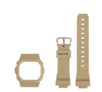 SEQLTWFC Bracelet en caoutchouc DW5600 + étui de protection compatible avec Casio DW-5600 5610 GW-M5610 GW-B5600 for homme, accessoire de remplacement for lunette de montre(Beige set,For 5600 Series)