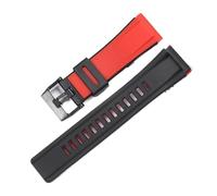 SEQLTWFC Bracelet en caoutchouc et résine compatible avec Casio GA2000 Prg-600 Prg-650 PRW-6600, bracelet de sport étanche, accessoires de montre(Black Red,Prg-650)
