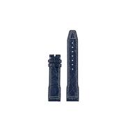 SEQLTWFC Bracelet en cuir de crocodile compatible avec IWC Portofino Pilot Little Prince Portugal for homme, noir, bleu, marron, 20, 21, 22 mm(Blue-No buckle,Width-22mm)