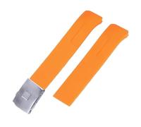 SEQLTWFC Bracelet en silicone compatible avec Tissot 1853 Tengzhi T-Touch original T013 Bracelet de montre en caoutchouc T047T081T33 Noir Orange bracelets de montre étanches(Orange-silver,21mm)