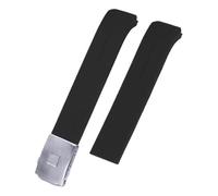 SEQLTWFC Bracelet en silicone compatible avec Tissot 1853 Tengzhi T-Touch original T013, bracelet en caoutchouc T047T081T33, accessoires for bracelet homme 20 mm 21 mm(Black silver,21mm)