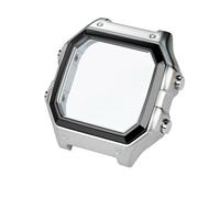 SEQLTWFC Compatible avec la montre Casio AE1200, boîtier entièrement en acier inoxydable 304, lunette et verre avec joint d'étanchéité AE-1200WH 3299 | Mise à niveau de la montre(Silver black case)