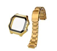 SEQLTWFC Compatible avec la montre Casio AE1200, boîtier entièrement en acier inoxydable 304, lunette et verre avec joint d'étanchéité AE-1200WH 3299 | Mise à niveau de la montre(Gold case-band)
