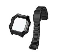SEQLTWFC Compatible avec la montre Casio AE1200, boîtier entièrement en acier inoxydable 304, lunette et verre avec joint d'étanchéité AE-1200WH 3299 | Mise à niveau de la montre(Black case-band)