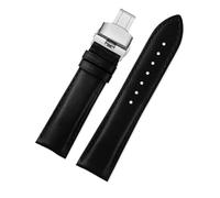 SEQLTWFC Compatible avec la montre Gucci YA101203 YA101202 GC Bouton à épingle Boucle papillon Bracelet imperméable en cuir souple respirant Noir 20 mm(B-black-silver)