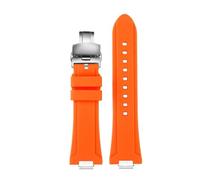 SEQLTWFC Compatible avec le bracelet de montre en silicone Tissot 1853 T137.407 T137.410 PRX Bracelet de montre Super Player en caoutchouc for hommes 26 * 12 mm Extrémité de démontage rapide(Orange fo