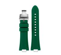 SEQLTWFC Compatible avec le bracelet de montre en silicone Tissot 1853 T137.407 T137.410 PRX Bracelet de montre Super Player en caoutchouc for hommes 26 * 12 mm Extrémité de démontage rapide(Green fol