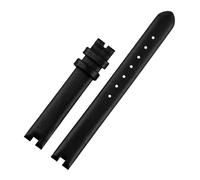SEQLTWFC Compatible avec le Bracelet de montre Gucci en cuir de vache, chaîne GC YA141401 YA141501, Bracelet de montre en cuir de veau souple for femmes 12x4mm 14x4mm 14x5mm(Black-no buckle,14x5mm)