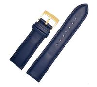 SEQLTWFC Compatible avec les bracelets de montre Armani en cuir véritable AR0387/0389/0382/5905/5981, chaîne de montre en cuir de vache for homme 16 mm, 18 mm, 20 mm, 22 mm, 23 mm(Blue gold pin,20mm)