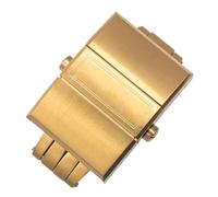 SEQLTWFC Compatible avec les bracelets de montre Ulysse Nardin Athens, boucle déployante en caoutchouc, silicone, acier inoxydable 316, fermoir papillon, accessoires de montre 20(Gold)