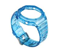 SEQLTWFC Kit de modification compatible avec Casio GA2100 GA2110 GA-B2100, bracelet de montre à lunette modifié, boîtier de montre en silicone Farm Oak, accessoires for hommes(Jelly Blue)