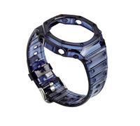 SEQLTWFC Kit de modification compatible avec Casio GA2100 GA2110 GA-B2100, bracelet de montre à lunette modifié, boîtier de montre en silicone Farm Oak, accessoires for hommes(Jelly Royal Blue)