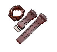 SEQLTWFC Lunette de boîtier de bracelet de montre en caoutchouc compatible avec Casio G-Shock GA-110 GD120 GD-100 GLS-100 Kit de modification de bracelet de montre sport en TPU for homme(Brown)