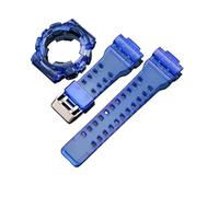 SEQLTWFC Lunette de boîtier de bracelet de montre en caoutchouc compatible avec Casio G-Shock GA-110 GD120 GD-100 GLS-100 Kit de modification de bracelet de montre sport en TPU for homme(Blue)