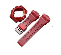 SEQLTWFC Lunette de boîtier de bracelet de montre en caoutchouc compatible avec Casio G-Shock GA-110 GD120 GD-100 GLS-100 Kit de modification de bracelet de montre sport en TPU for homme(Red)