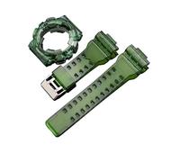 SEQLTWFC Lunette de boîtier de bracelet de montre en caoutchouc compatible avec Casio G-Shock GA-110 GD120 GD-100 GLS-100 Kit de modification de bracelet de montre sport en TPU for homme(Green)