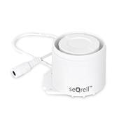 seQrell, sirène intérieure sans Fil 125 DB avec Adaptateur Secteur. Reçoit Le Signal d'alarme Loin du Module d'alarme Principal. Petit et Puissant. S-01