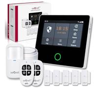 seQrell, Système Alarme Maison sans Fil GSM 4G, WLAN, Kit Alarme Anti Intrusion, Centrale Alarme avec écran Tactile et Batterie 1500 mAh. Application Android et iOS. SQ4324C